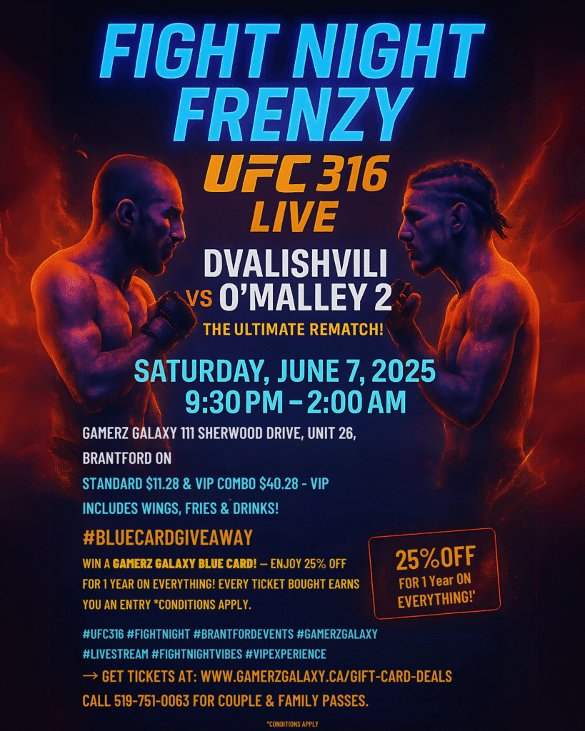 #UFC316 #FIGHTNIGHT #BRANTFORDEVENTS #GAMERZGA #LIVESTREAM #FIGHTNIGHTVIBES #VIPEXPERIENCE → BOOK NOW GAMERZGALAXY.CAGFIT-CARD-DEALS CALL 519-751-0063 FOR VIP & FAMILY PASSES (Instagram Post (45)) #UFC316 #FIGHTNIGHT #BRANTFORDEVENTS #GAMERZGA #LIVESTREAM #FIGHTNIGHTVIBES #VIPEXPERIENCE → BOOK NOW GAMERZGALAXY.CAGFIT-CARD-DEALS CALL 519-751-0063 FOR VIP & FAMILY PASSES (Instagram Post (45))