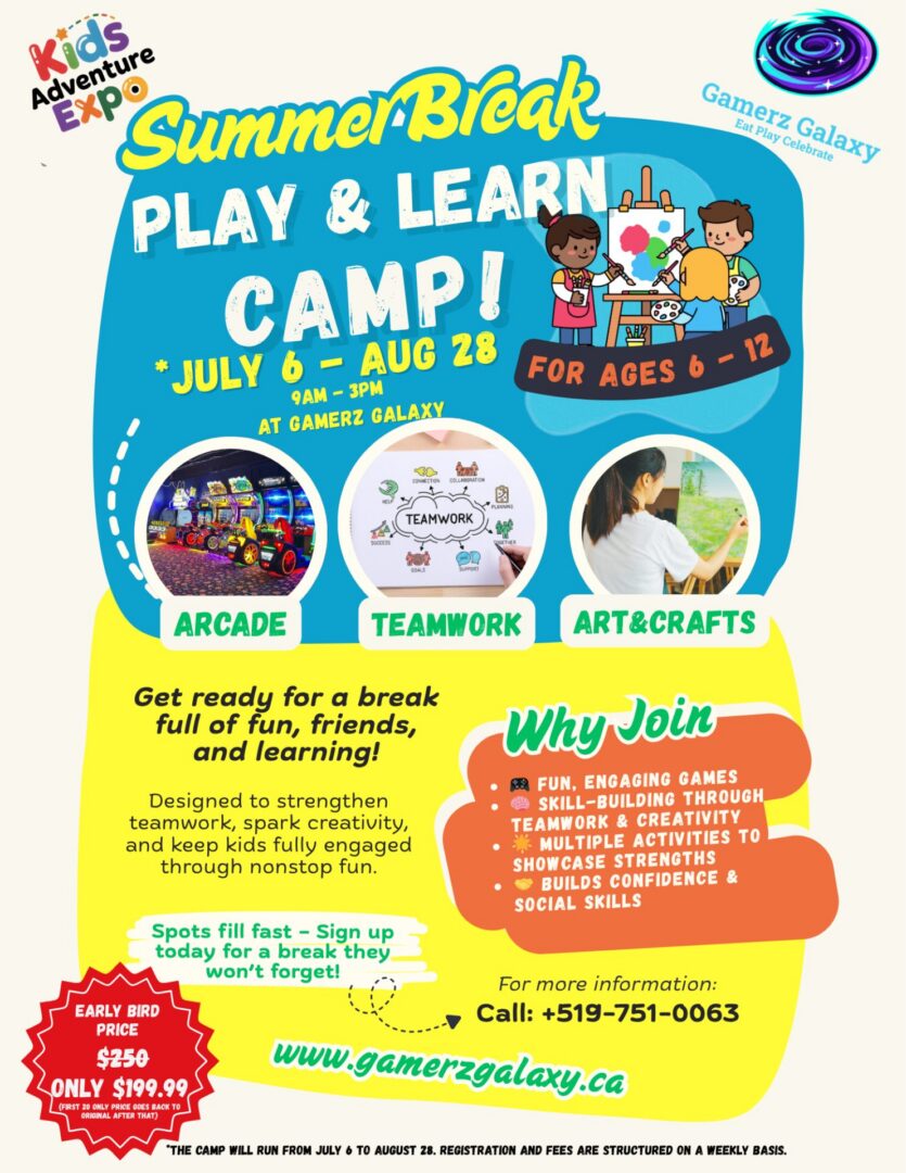 Blue & Yellow Playful Summer Sports Camp Flyer-2